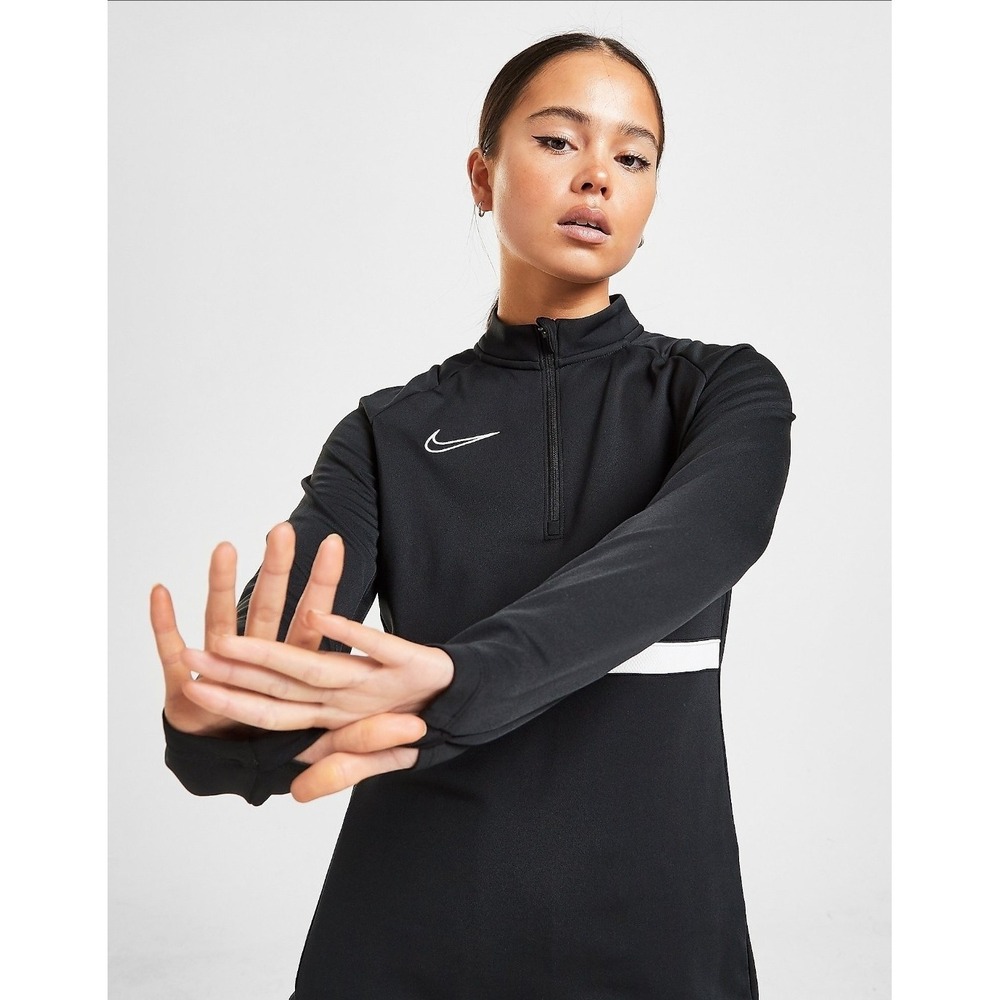 NWT Nike Dri-FIT Academy Soccer Drill Top Fleece Pullover Women's Medium Black